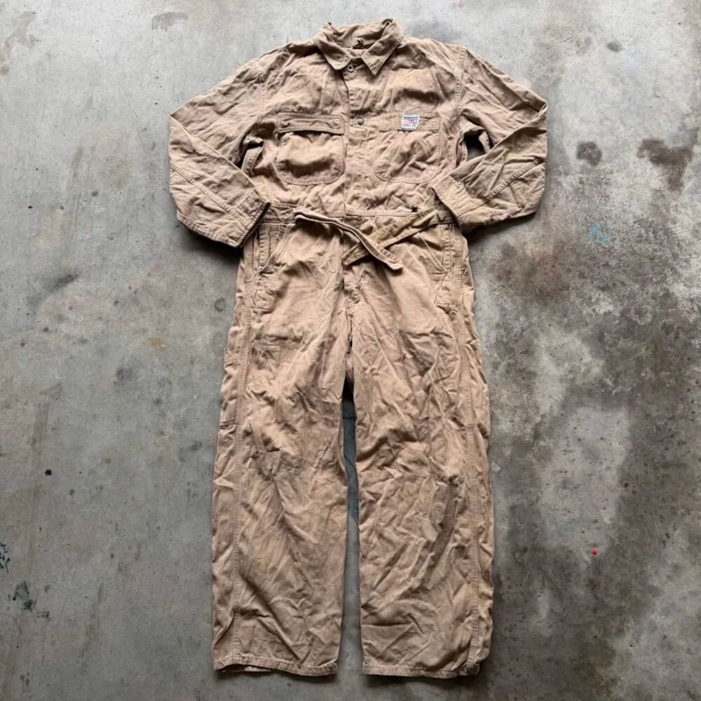 Vintage 1940s Hercules HBT Herringbone Donut Button Coveralls